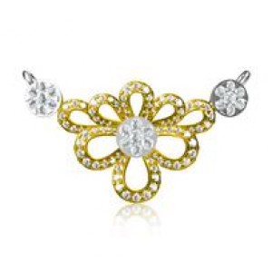 Beautifully Crafted Diamond Pendant Set with Matching Earrings in 18k gold with Certified Diamonds - TMS10101W, TMS10101WER
